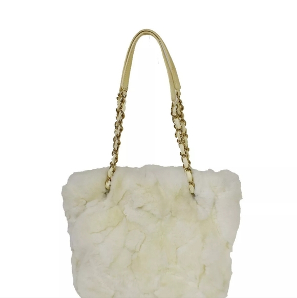 CHANEL 🔥Rare🔥 Leather Lined Fur Harlequin Tote Bag, Gorgeous! - Picture 4 of 16